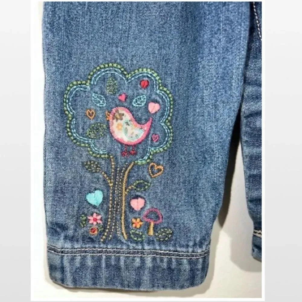 OshKosh B'gosh Baby Blue Denim Vestbak Kid Overalls